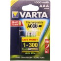Piles LR03 AAA rechargeables Varta 1000 mAh