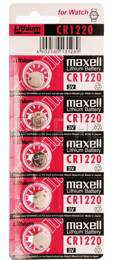 1 pile Maxell CR1220, pile au lithium 1220 