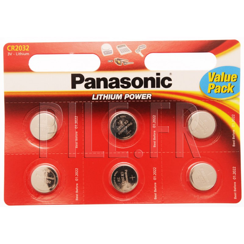 Panasonic CR2032 Pile Bouton au Lithium 3 volts // CR 2032