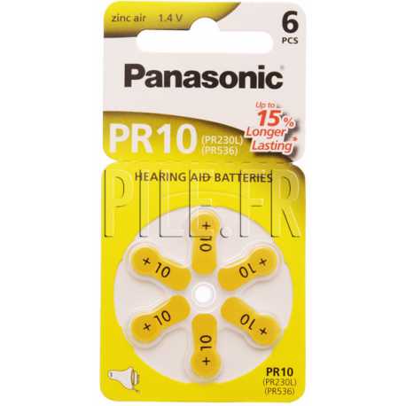 Piles auditives PR10 Panasonic