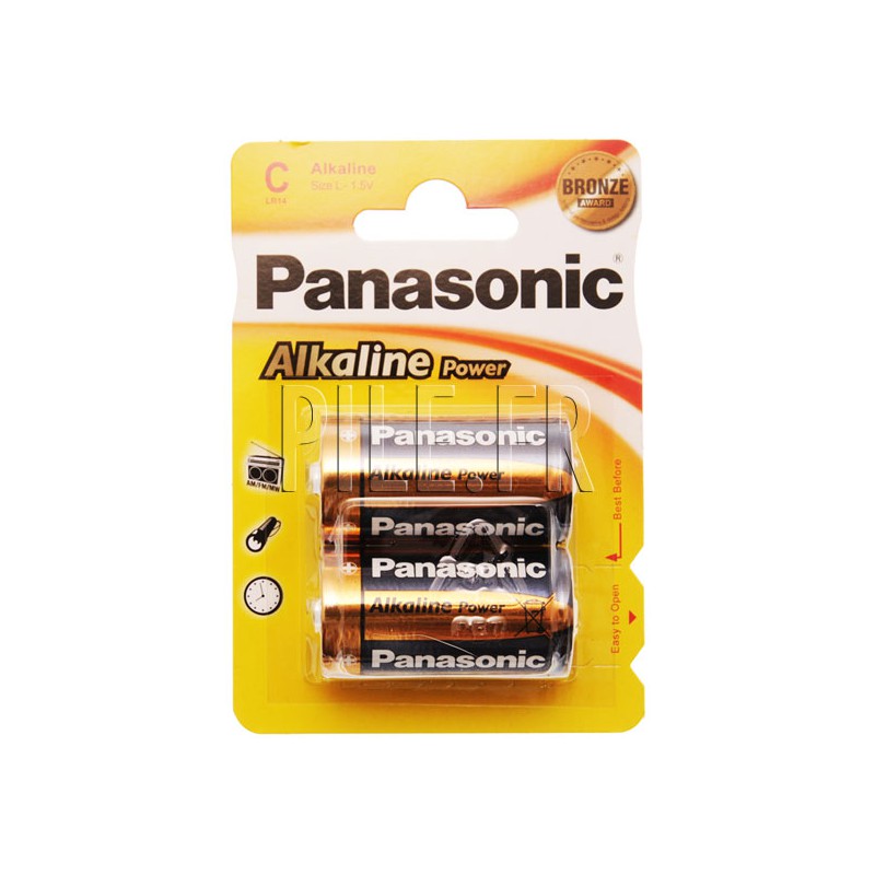 Piles C R14, alcaline - Panasonic