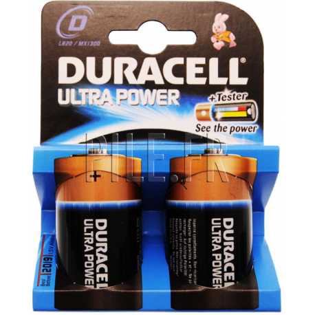 Piles LR20 D DURACELL Ultra Power