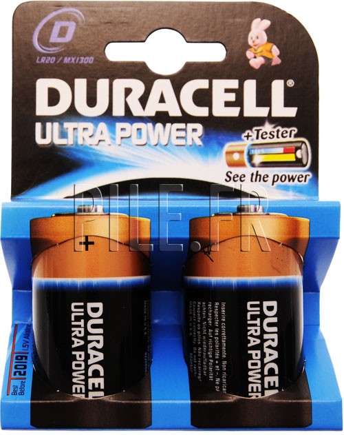 Piles LR20 D DURACELL Ultra Power