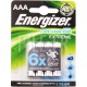 Piles rechargeables LR03 AAA 800mAh Energizer