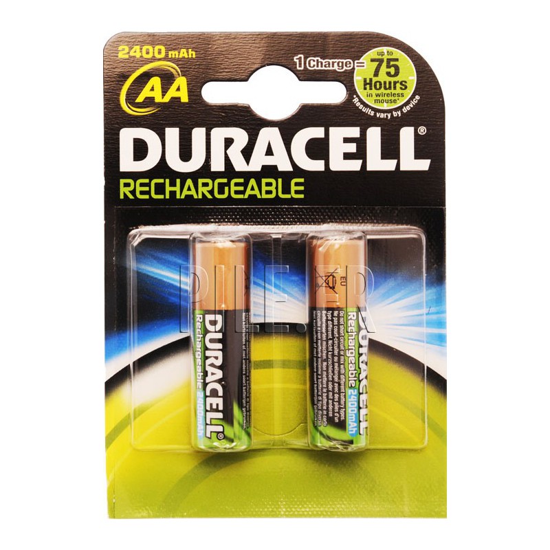 DURACELL AA LR6 - Pack de 4 Piles rechargeables Alcalines 2500 mAh