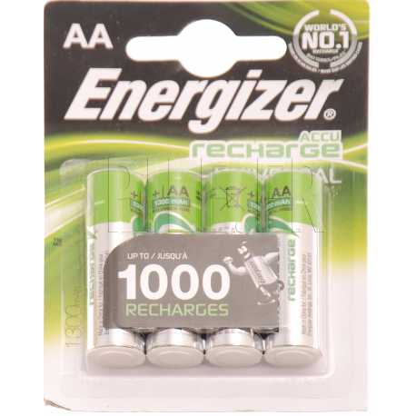 Piles LR6 AA Energizer rechargeables 1300mAh