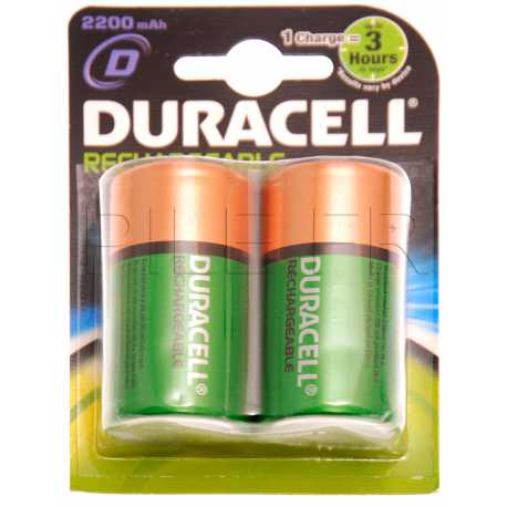 Piles LR20 D rechargeables 2200mAh Duracell