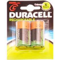 Piles LR14 C rechargeables 2200 mAh Duracell 