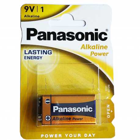 Pile 9V (6LR61) Panasonic Alcaline Power