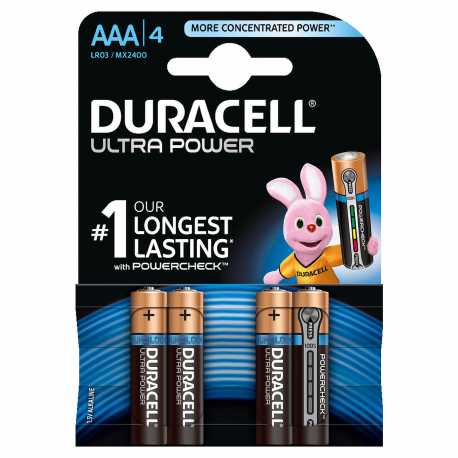 Piles LR03 AAA DURACELL Ultra Power