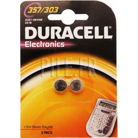 Piles D 357 / 303 - SR44W Duracell