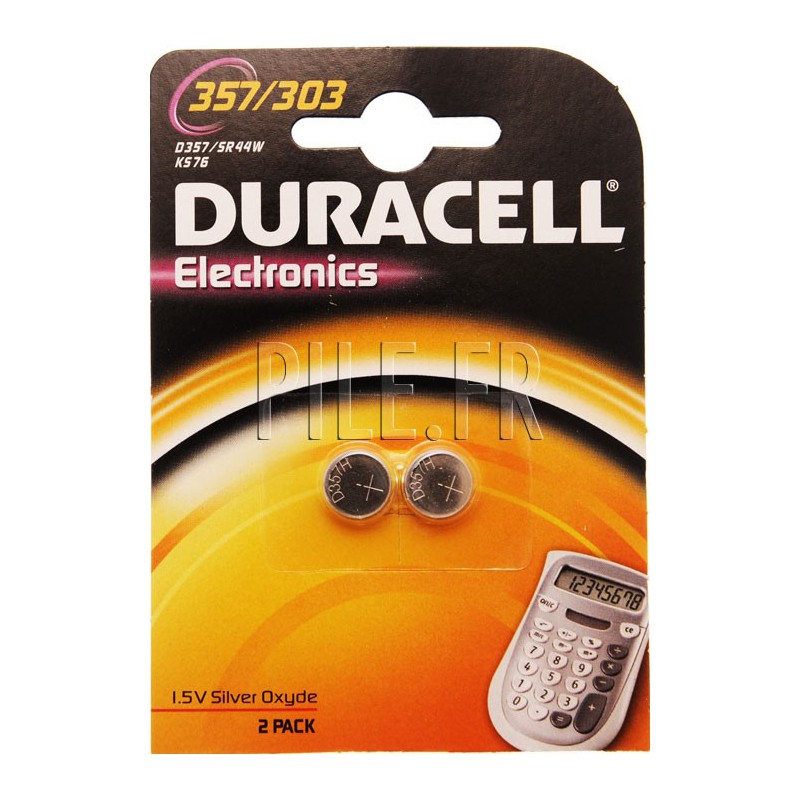 Piles D 357 / 303 - SR44W Duracell