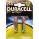 Piles LR03 DURACELL rechargeables AAA 750-900 mAh